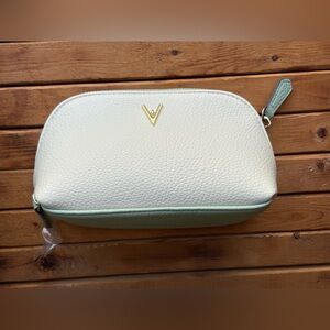 Chic Cream and Mint Cosmetic Bag
